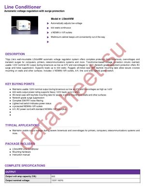 LS604WM datasheet  